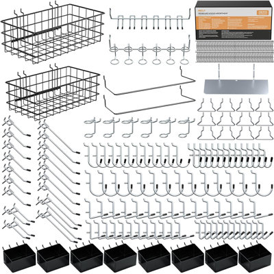 Ensemble d'accessoires pour panneau perforé, assortiment de crochets pour panneau perforé
