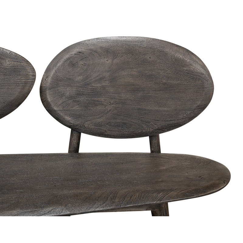 Melva Solid Wood Dining Bench, Gray