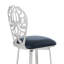 Tabouret de bar contemporain de 30 po de hauteur en acier inoxydable brossé et similicuir gris