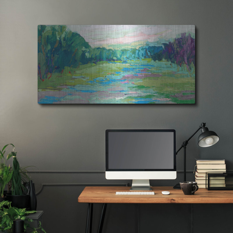 " Spring Fed Creek " by Jane Schmidt, 24" H x 48" W
