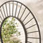 Rina Black Medium Round Spoke 70cm Garden Mirror