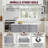 Kitchen Island Fits for Home with Drop Leaf Countertop, Hidden Trash Cabinet & Pull-Out Organizer-129952347