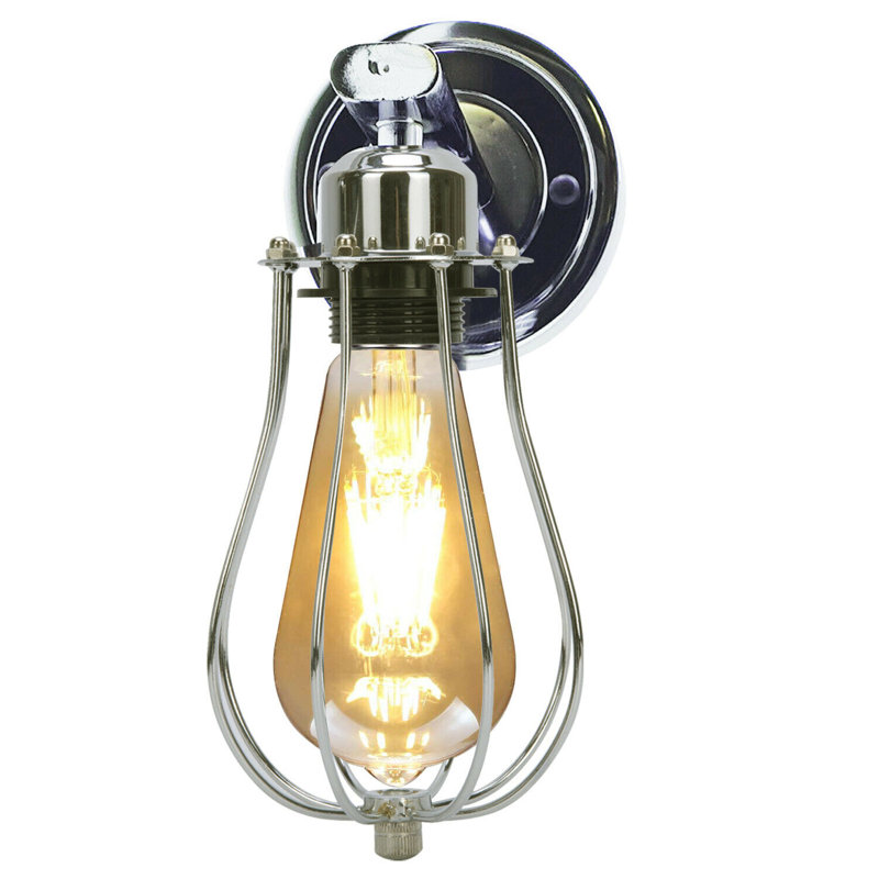 Neelyville Armed Sconce, Chrome, Chrome