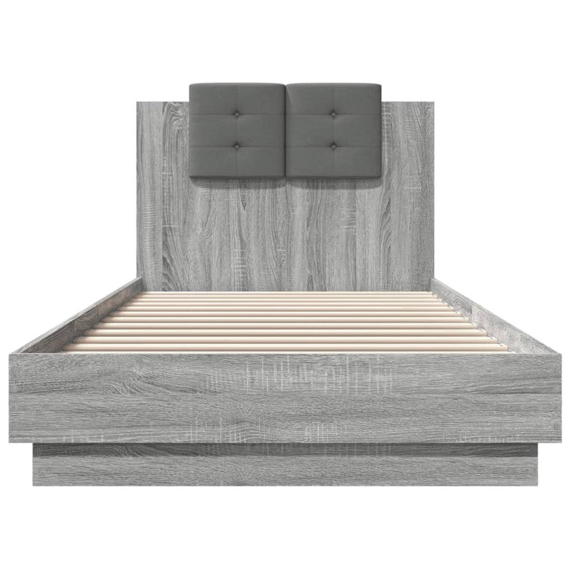 Vandewa Bed, Grey Sonoma, EU Single - 90 x 200 cm