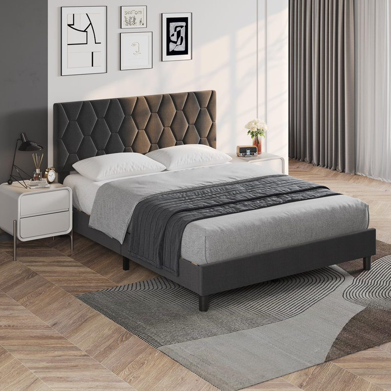 Bed, Double (4'6), Grey