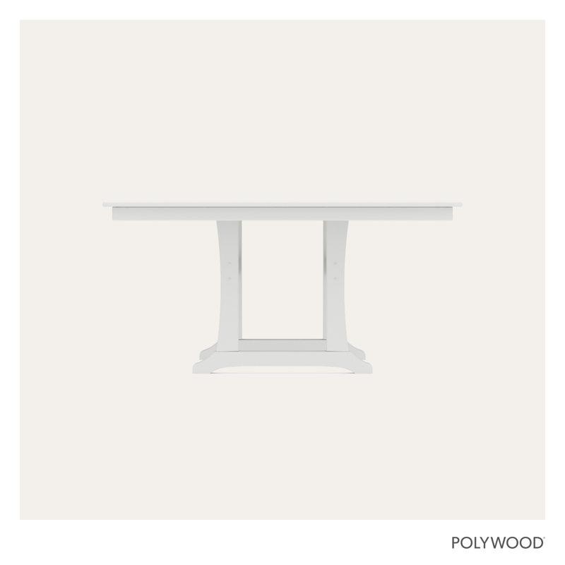 Nautical Trestle 59" Dining Table, White
