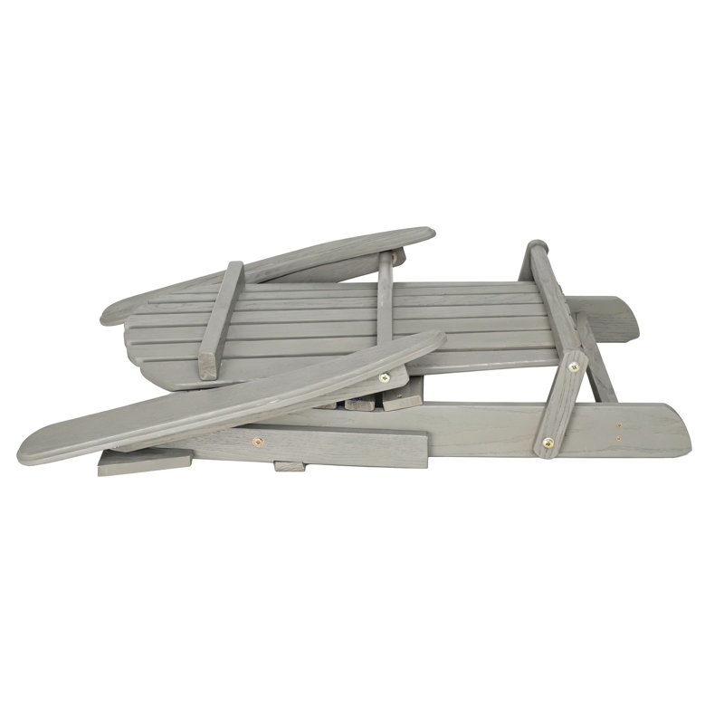 Ensemble de 2 chaises longues pliantes en bois de cèdre massif Adirondack