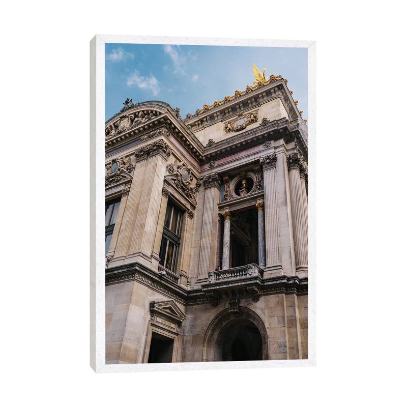 Parisian Smoke Break III by Bethany Young - Print on Canvas, 152.4cm H x 101.6cm W x 3.81cm D, White Framed