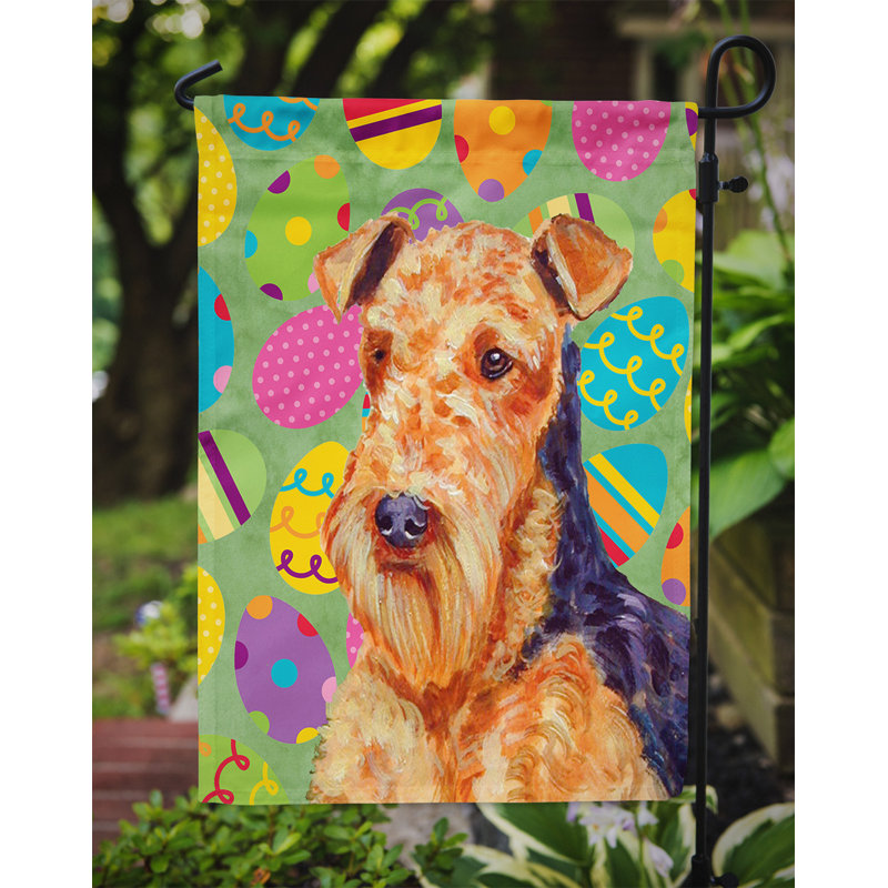 Drapeau de jardin Atara, Airedale terrier (orange et noir)