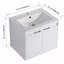 Meuble-lavabo 24 po avec lavabo en résine, 2 portes à fermeture en douceur, fixation flottante