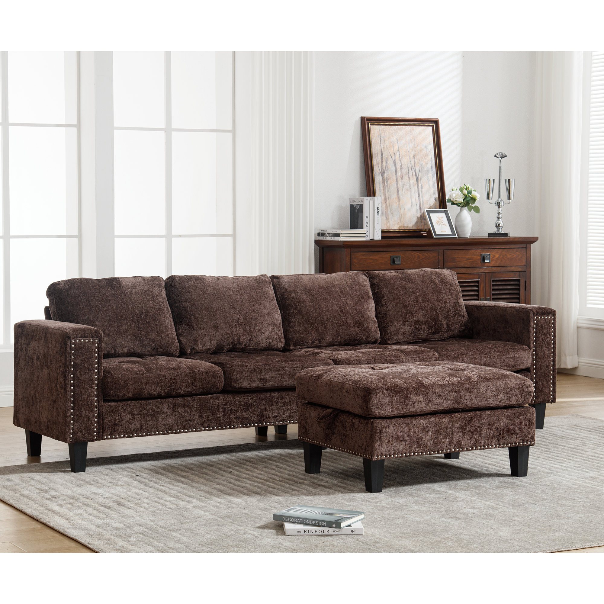 Red Barrel Studio® New 5-seat modular sofa | storage ottoman ...