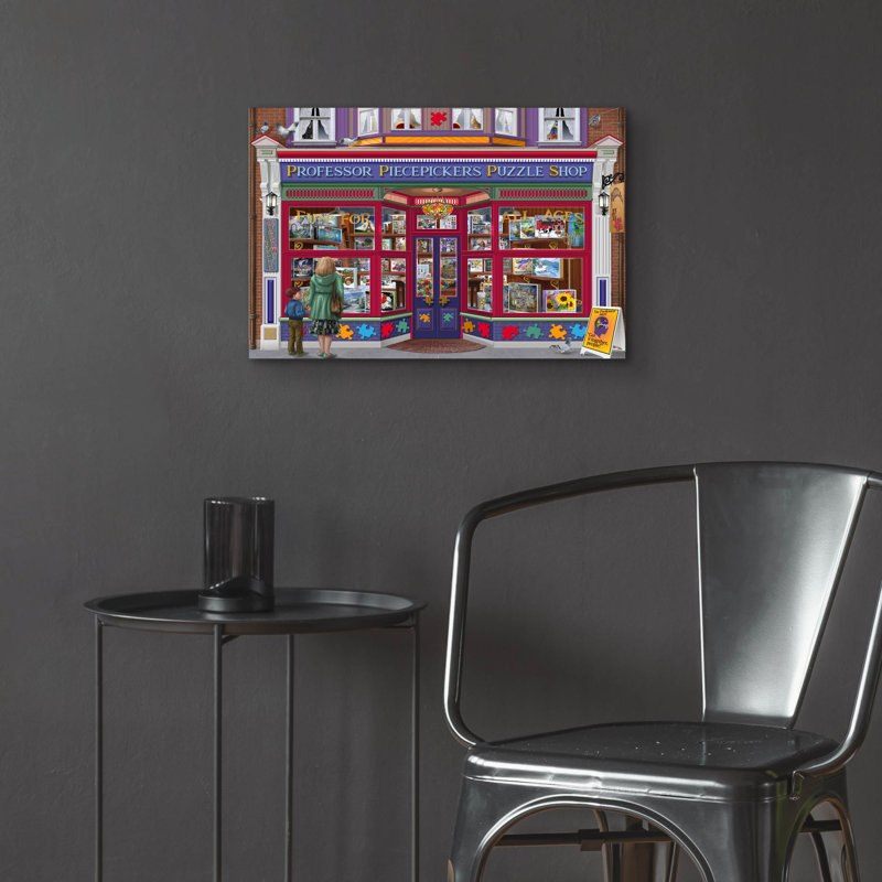 Art mural en verre Winston Porter, «Professeur casse-tête» par Bigelow, ACR-46378, H 16 po x l 24 po x P 0,2 po