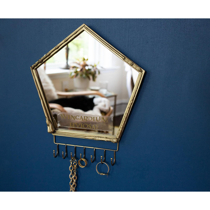 Miroir mural avec crochets à bijoux Harry Potter