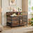 Large Heavy Duty Dog Crate Furniture with Two Platforms - Double-Doors, Chew-Proof Kennel with Storage & Decorative Design