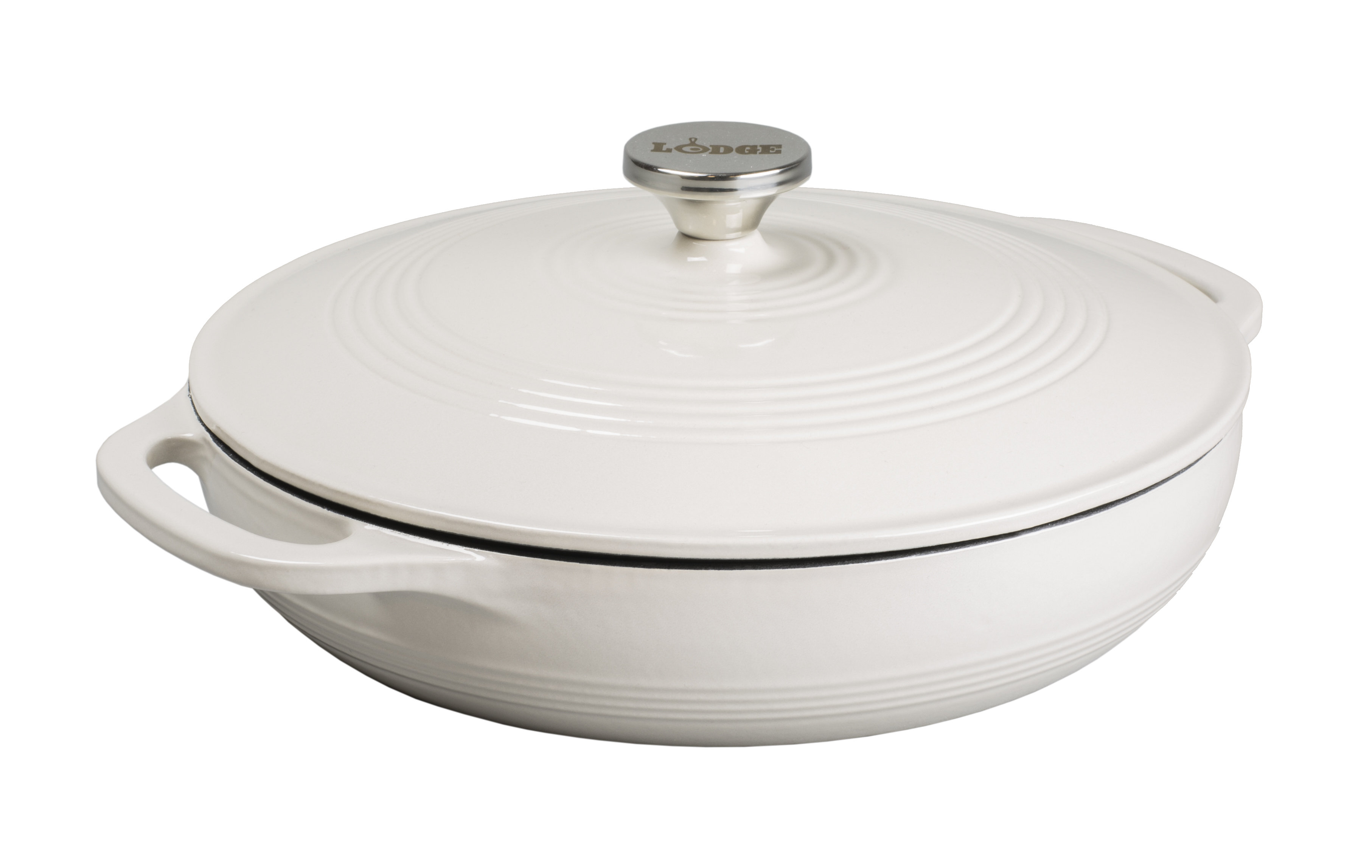 Lodge: White, 3.6 Quart Enameled Cast Iron Casserole & Reviews | Wayfair