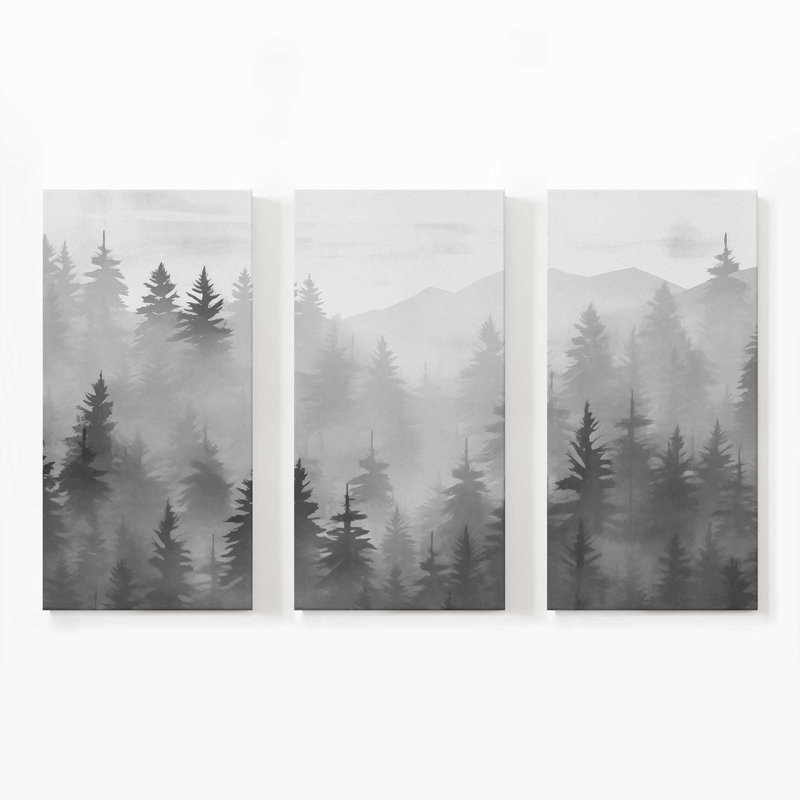 Smoky Pines Rolled Canvas, Wrapped Canvas, 4, 40" H x 60" W x 1.25" D