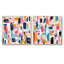 Paint Stripes Playfull Harmony - Ensemble de 2 collages carrés abstraits-101862430-101862431