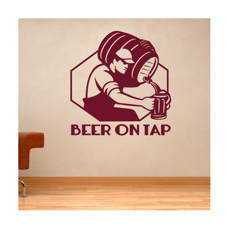 Food & Beverage Wall Decal, Burgundy
