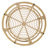 26.8'' W Indoor Outdoor Coffee Table, Round Aluminum Patio Side Table with PE Wicker and Glass Top