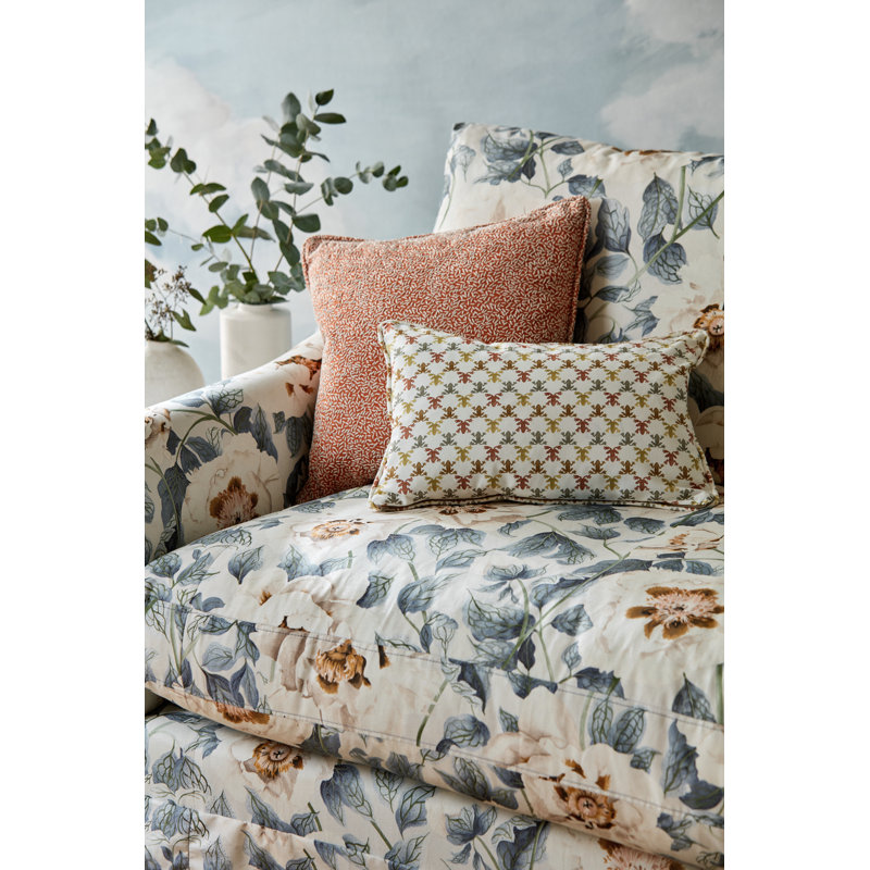 Mini Wood Frog Fabric, Baked Terracotta/Parchment/Sketched