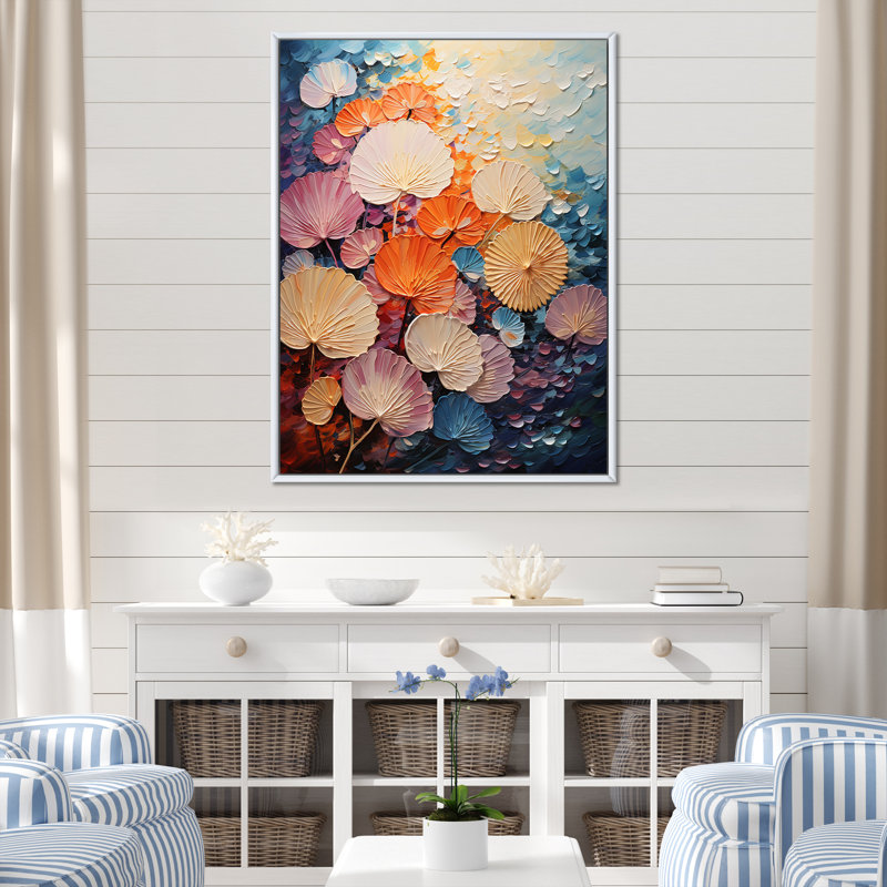 Coastal Harmony Dreamscape sur toile, H 20 po x l 12 po x P 1 po, Cadre flottant blanc