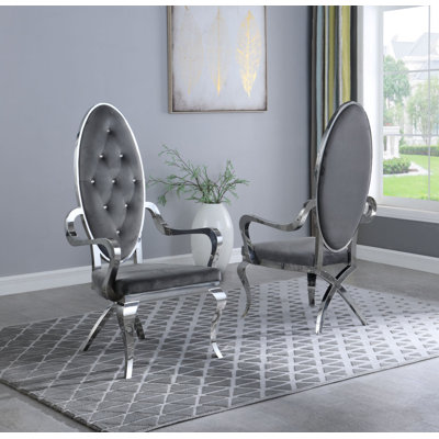 Tufted Velvet Upholstered Armchair