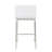 Mara 26" Contemporary Counter Stool In Brushed Stainless Steel, And White Faux Leather By Lumisource - Set Of 2-1856359599-1856359596