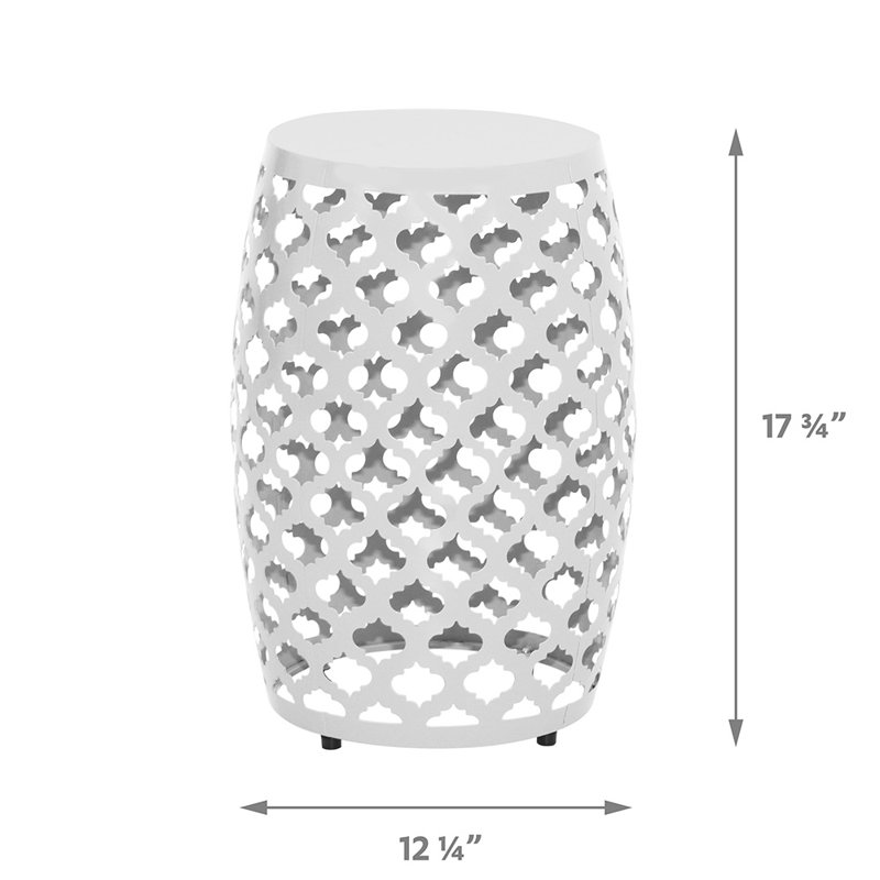 Table de bout 17,75 po, Blanc