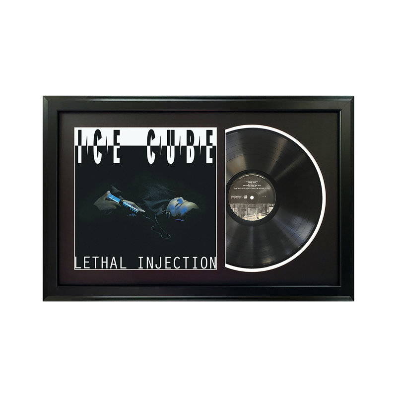 Ice Cube "Lethal Injection" Framed Record with Black Mat, Black