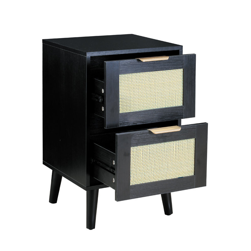 Boho 40cm W Particle Board Bedside Table