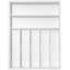 Organisateur d'ustensiles, organisateur de tiroir à couverts - Organisateur de couverts en bambou à 7 emplacements, séparateur multifonctionnel pour couverts de cuisine, accessoires pour cheveux, outils de réparation, ensemble d'art L13” x l17” (Blanc)