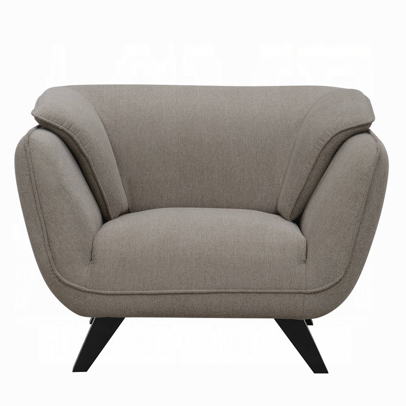 Chaise Nayeli, Mélange de lin gris foncé