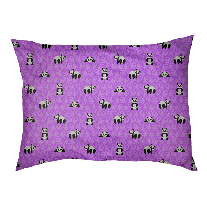 Coussin de créateur de lit pour chat panda pattern Campion, L 52 po x l 42 po, Bleu