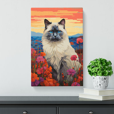 Ragdoll Cat Colour Field No.2 - Wrapped Canvas