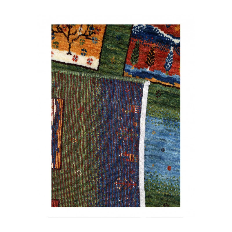 Blue Color Fine Hand knotted Persian Gabbeh 2'3"X 3'2"