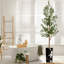 Arbre artificiel dans un pot de fleurs moderne, décoration d'arbre en soie d'olivier artificiel (pot et arbre)-424482374-407143845