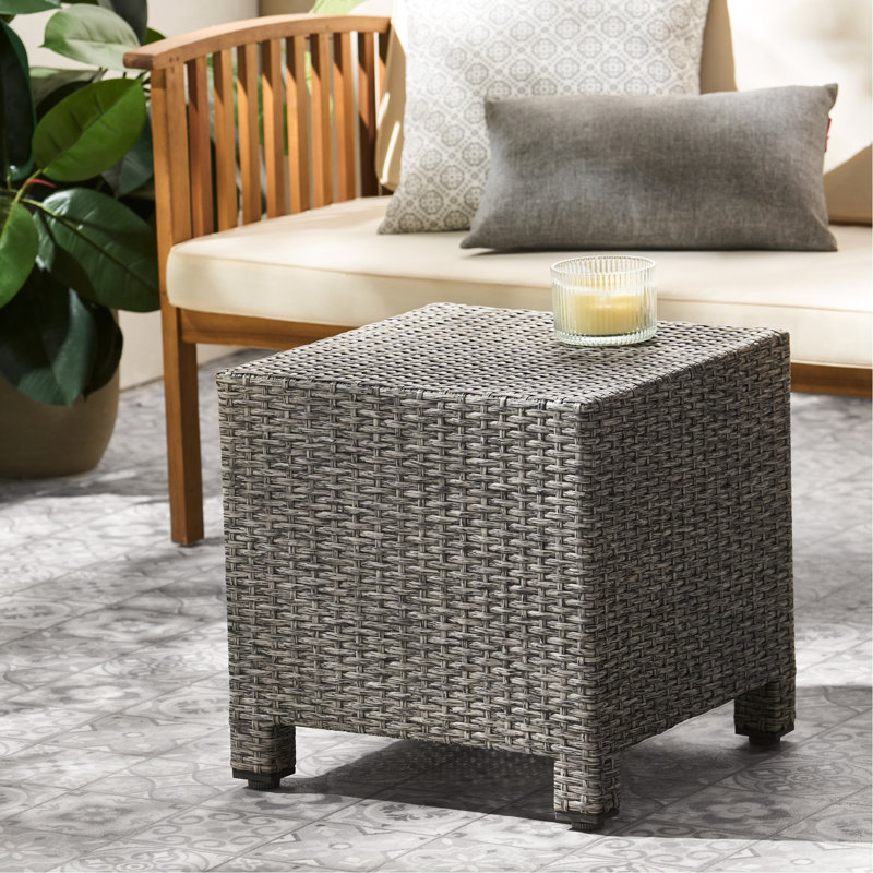 Table d'appoint - table d'appoint cubique en fer et en fer noir, 18 po x 18 po x 18 po, polyvalente et sans assemblage en fer de 18 po