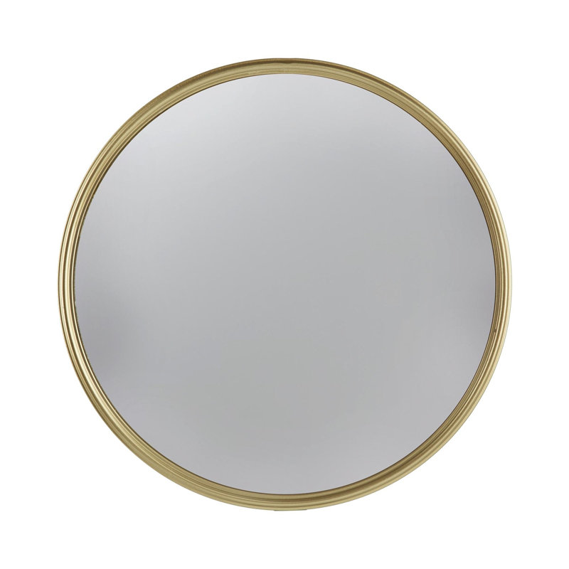Miroir circulaire avec cadre en fer, 15 po x 15 po