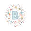 Lettre illustrée B bleue - impression-52819941-52819942-52819953