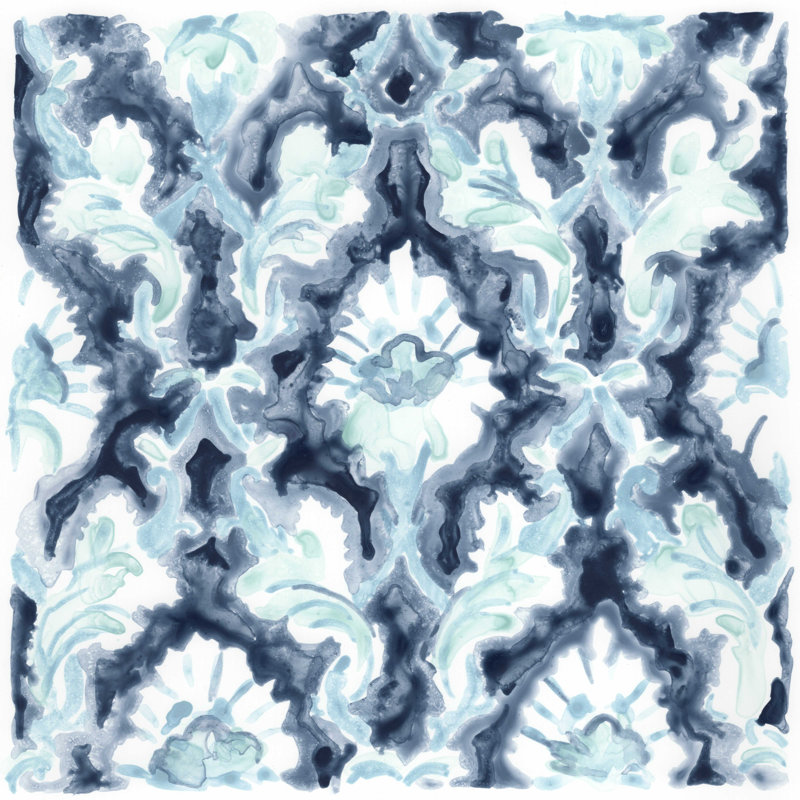 Carreau de mosaïque azur IV, H 30 po x l 30 po