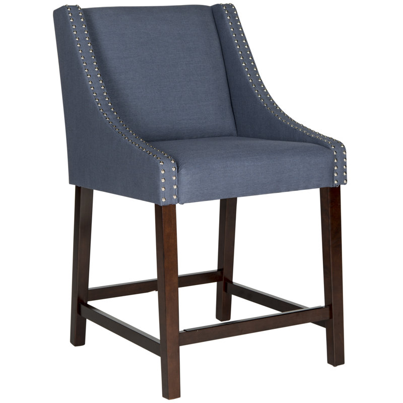Tabouret de bar et de comptoir Stirling, Bleu marine, Tabouret de comptoir (siège d'une hauteur de 25,5