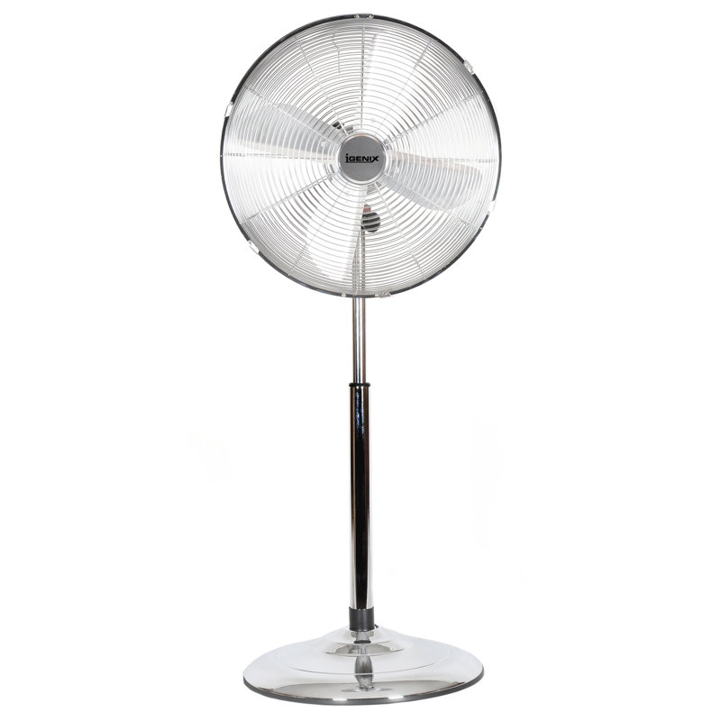 Igenix 16 Inch Pedestal Fan Chrome, Chrome