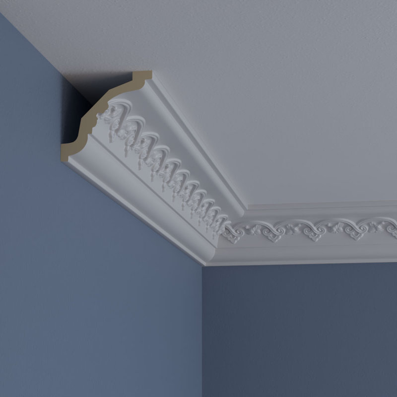 Lisbon White Polyurethane Decorative Crown Moulding