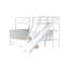 Lit superposé simple au-dessus de double avec tiroirs de rangement, glissière et tablettes - bois d'hévéa-1162315922