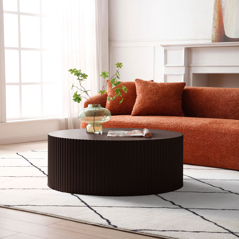 Table basse Deyli, H 14,03 po x L 35,68 po x l 35,68 po, Brun