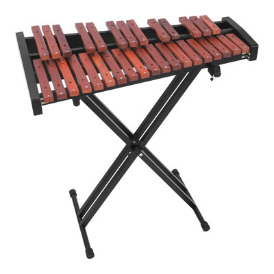 Xylophone glockenspiel, 32 notes, instrument de percussion professionnel en bois, avec support réglable en hauteur, 4 mailloches, sac de transport, kit d'instrument de musique pour débutants adultes et enfants