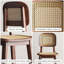Chaise d'appoint en noyer massif (ensemble de 6)-133397268-133397272
