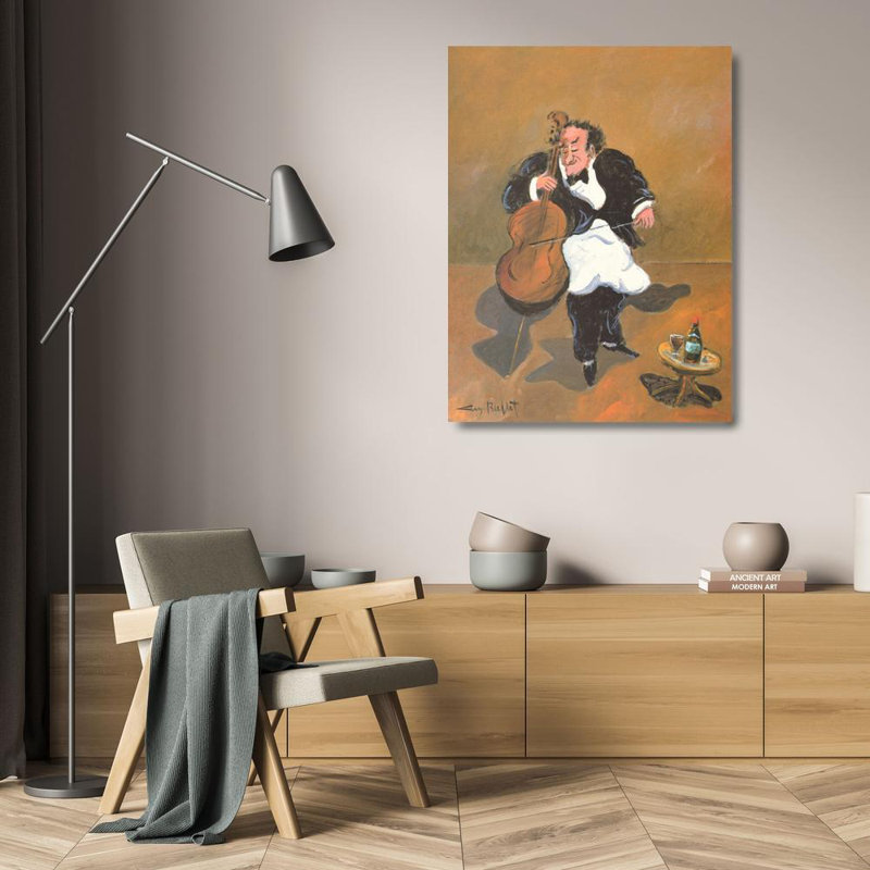 Cellist avec vin rouge MCG-B1496, 24'' H x 18'' W