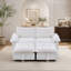 Canapé-lit convertible en velours avec matelas dépliable confortable pour petits espaces-1205676721