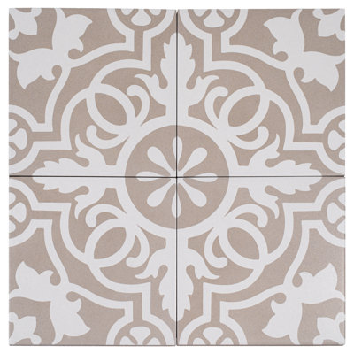 Bliss 8-in. Encaustic Spanish/Moroccan Patterned Matte Porcelain Wall & Floor Tile